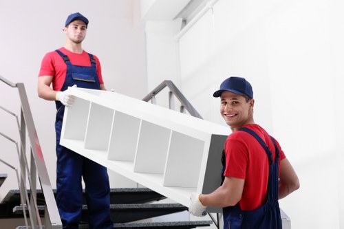 Loading office furniture and IT items for a Dagenham move