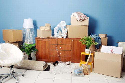 Man and van team preparing a local move in Dagenham