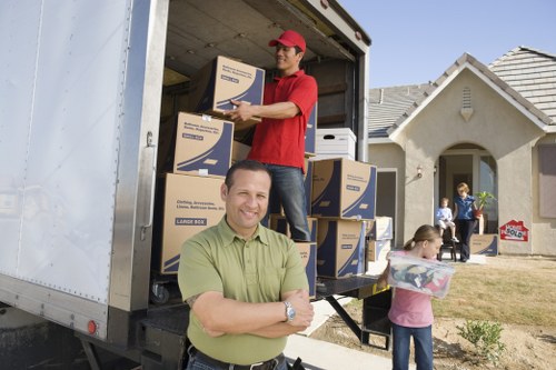 Furniture and boxes loaded into a moving truck for an East London relocation