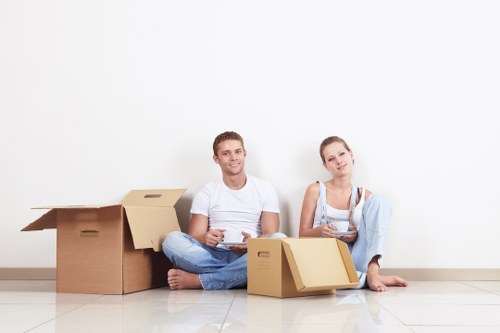 Careful packing for a student move in Dagenham
