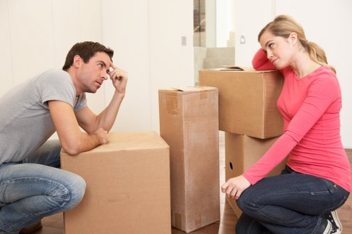 Careful handling of furniture and appliances by a local van service