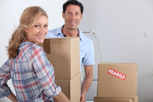 Professional movers handling a family home relocation with care